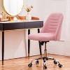 Yaheetech Faux Leather Mid Back Home Office Desk Chair with Chrome-plated Metal Base - 2 of 4