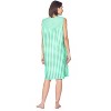 Casual Nights Women's Zipper Front House Dress Sleeveless Seersucker Housecoat Duster Lounger - 4 of 4