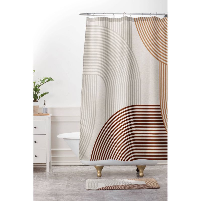 Iveta Abolina Mid Century Line Art Shower Curtain Brown - Deny Designs, 4 of 5