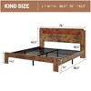 Kumasinova Queen/King/Full LED Platform Bed with Storage Headboard & Charging Station,Wood Platform Bed Frame with Under Bed Storage,Noise Free - 2 of 4