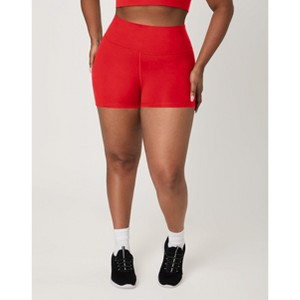 Hanes Moves Women's Bike Shorts, 3" Holly Berry Red XS - 1 of 4