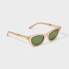 Narrow Plastic Metal Combo Cateye Sunglasses- Wild Fable™ Nude - 2 of 2