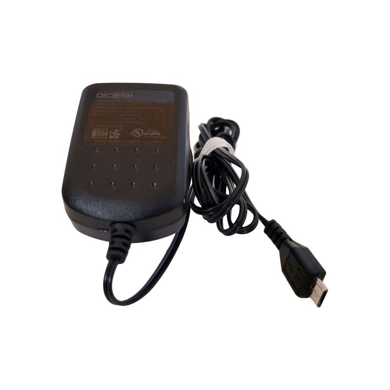 Alcatel Micro USB Travel Charger with Output 5v/550mA for Micro USB Port Devices - Black, 1 of 7