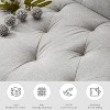 TYBOATLE Velvet Loveseat Sofa Set, 3-Piece Tufted Couch with 2 USB & Cup Holders, Small Space Furniture for Apartment, Office, Bedroom - 4 of 4