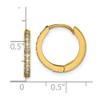Chisel Stainless Steel Polished Yellow IP-plated with Preciosa Crystal Hinged Hoop Earrings - 4 of 4