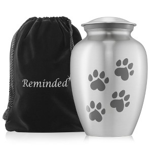 Reminded Pet Cremation Urns for Dog and Cat Ashes, Memorial Paw Print Urn - 1 of 4