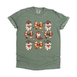 Simply Sage Market Women's Coquette Ghost and Boots Chart Short Sleeve Garment Dyed Tee - 1 of 4