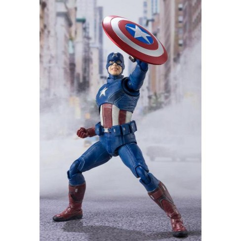 Captain America Avengers Assemble Edition S H Figuarts Bandai Tamashii Nations Marvel Action Figures Target - captain america egg roblox
