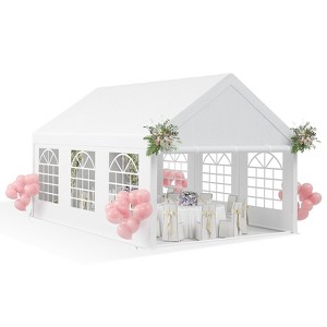 Outdoor Party Tent Heavy Duty, Wedding Canopy with Removable Sidewalls & Church Windows,with White Roof, Waterproof Outdoor Patio Shelters - 1 of 4