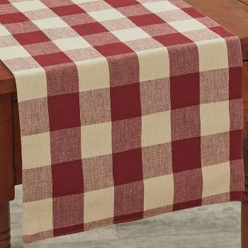Park Designs Buffalo Check Backed Red Table Runner 13" x 36"