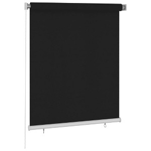 Aghana Digitals Outdoor UV-Resistant HDPE Roller Blind, Adjustable 47.2-55.1 In, Black Semi-Opacity - 1 of 4