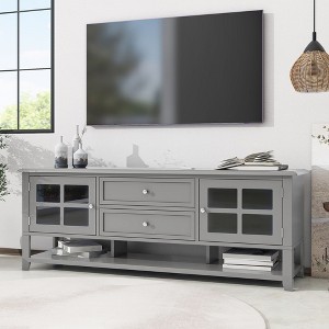 Sapphtopaz TV Stand for TVs Up to 60" Entertainment Center with Multifunctional Storage Space and 2 Drawers Media Console Table for Living Room - 1 of 4