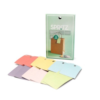 12ct Recycled Paper Assorted Gift Tags - Spritz™