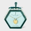 14K Gold Dipped Heart Charm Initial Necklace - A New Day™ Gold - 3 of 4