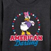 Women's - Disney - American Darling Daisy Lightweight French Terry Wide Neck Long Sleeve Shirt - 2 of 4
