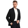 Clearlove Men's Sport Coats Blazers Linen Suit Jacket One Button Casual Blazer - 2 of 4