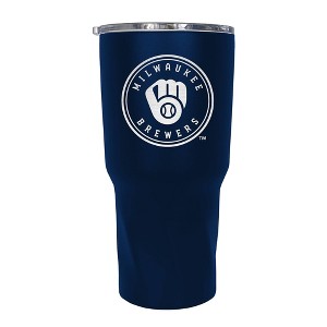 MLB Milwaukee Brewers 30oz Stainless Steel Travel Tumbler: Portable Drinkware, Lidded - 1 of 2