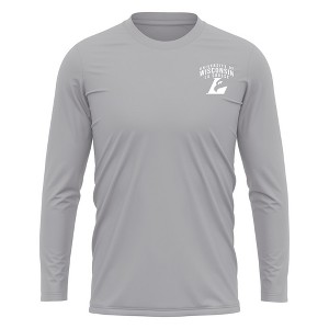 University of Wisconsin-La Crosse Adult Sport Long Sleeve Left Chest Logo, Athletic Heather - 1 of 4