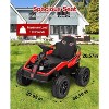 Black 24V Kids Electric Ride On Car For Big Kids With 4WD Four Motors Adjustable Seat Remote Control Music And Led Lights For Outdoor Fun Black - 3 of 4