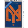 Trends International MLB New York Mets - Logo 25 Framed Wall Poster Prints - 3 of 4