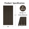 Wooakway 2-PC/4-PCs Acoustic Soundproof Slat Wall Panels 3D Decorative Wall Sculptures Modern Wall Decor Natural Wood/Black/Walnut - 4 of 4