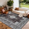Area Rugs for Living Room Floral Vintage Soft Non Slip Machine Washable Distressed Vintage Rug for Bedroom Dining Room - 4 of 4