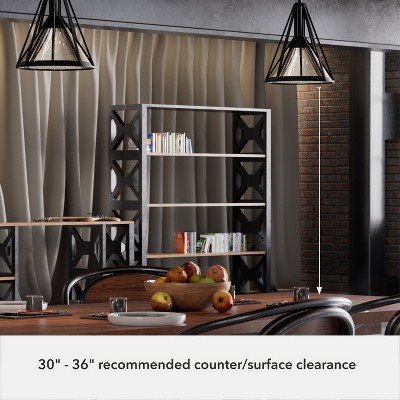 Rafner Small Black Mercury Glass Pendant Light