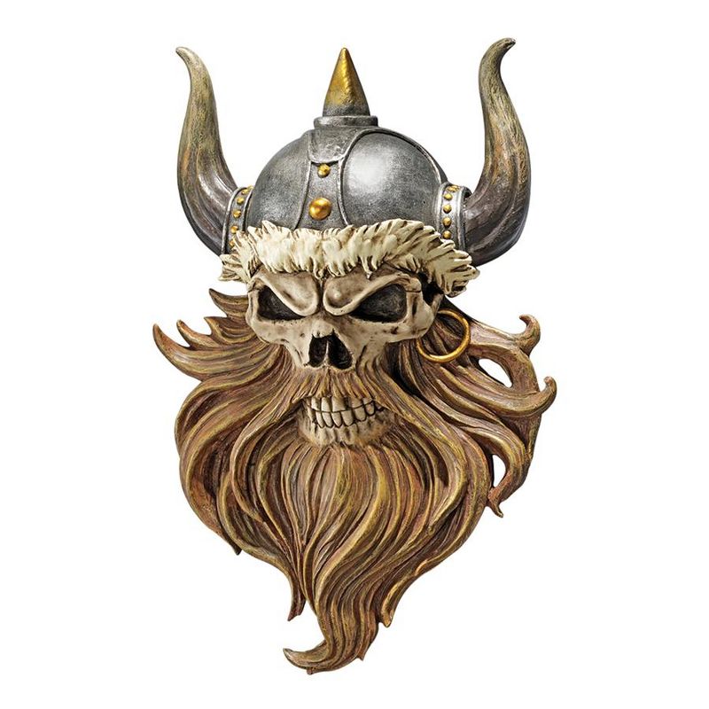 Design Toscano The Skull of Valhalla Viking Warrior Wall Statue, 2 of 4