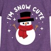 Girls' - Instant Message - I'm Snow Cute Christmas Fitted Short Sleeve Graphic T-Shirt - 2 of 4