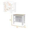 NicBex Kitchen Island Cart Morden 27.5" Kitchen Carts with Storage, 3 Shelves and Spacious Top Surface for Kitchen - 4 of 4