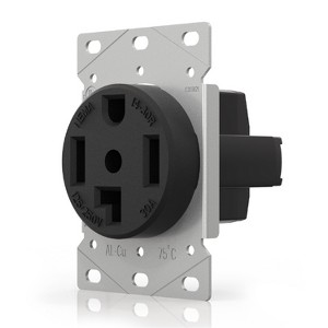 ELEGRP Dryer Outlet 30A 125/250V, Flush Mounting Power Outlet, Straight Blade Heavy Duty Dryer Receptacle, Grounding, 3 Pole 4 Wire, UL Listed, 1 Pack - 1 of 1