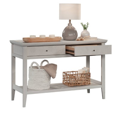 Glacier Oak Console Table with Drawers and Shelf