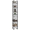 vidaXL 6-Tier Book Cabinet White 15.7 in.x11.8 in.x82.7 in. Engineered Wood - image 4 of 4