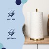 happimess Avery Modern Classic Metal with Non Slip Weighted Marble Base Paper Towel Holder - 3 of 4