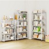 SKONYON Storage Shelves, Foldable Metal Shelving Units for Garage Kitchen Bakers, Collapsible Organizer Rack, Heavy Duty on Wheels - 4 of 4