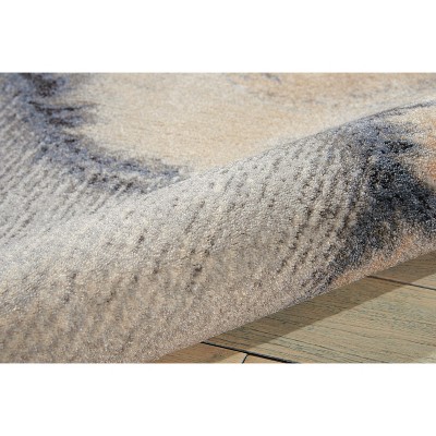 Maxell Abstract Swirl 46"x70" Synthetic Area Rug in Gray