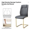 LOVMOR Dining Chairs Set, kitchen & Dining Room Chairs with Metal Legs and Faux Leather Padded Seat, kitchen Chairs w/ High Back - 3 of 4