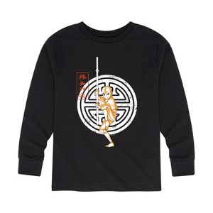 Boys' - Avatar: The Last Airbender - Aang Crest Long Sleeve Graphic T-Shirt - 1 of 4