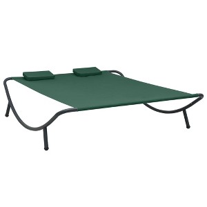 VidaXL Patio Lounge Bed Fabric Green - 1 of 4