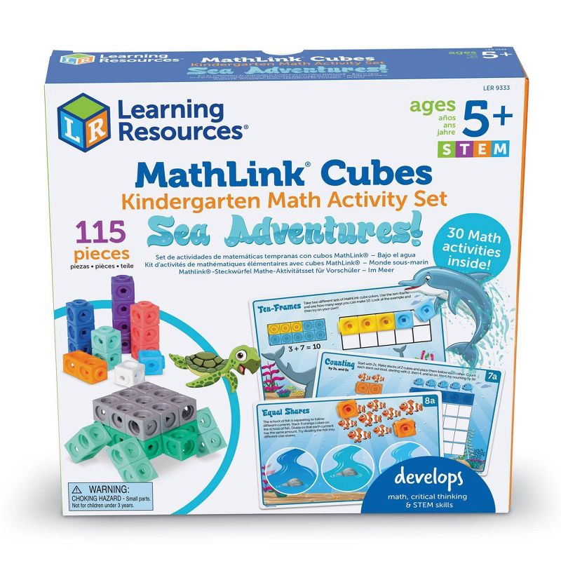 Learning Resources Mathlink Cubes Kindergarten Math Activity Set: Sea Adventures!, 5 of 6