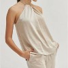 Women's Maria Satin Halter Top - CRESCENT - 2 of 2