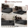 78.5" Convertible Sleeper Sofa Bed with Fixed-Shape Frame, Folding Mattress Couch, Washable Floor Sofa for Small Spaces, No Assembly Floor Couch - 4 of 4