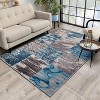 Patchwork Modern Eclectic Color Block Indoor Runner or Area Rug by Blue Nile Mills - 2 of 4