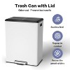 16 Gal Dual Compartment Step Trash Can, Stainless Steel with 2 Removable Buckets, Foot Pedal Operated Recycling Bin for Kitchen and Bathroom - 4 of 4
