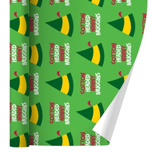 Elf Cotton Headed Ninny Muggins Gift Wrap 30" x 72" - 1 of 4