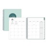 Blue Sky 7"x9" Weekly/Monthly Wirebound Planner Clear Cover Mushroom Green - 4 of 4