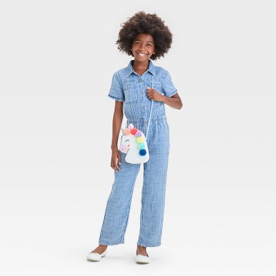 Cat & Jack - Brandclub - Girls' Short Sleeve Utility Jumpsuit