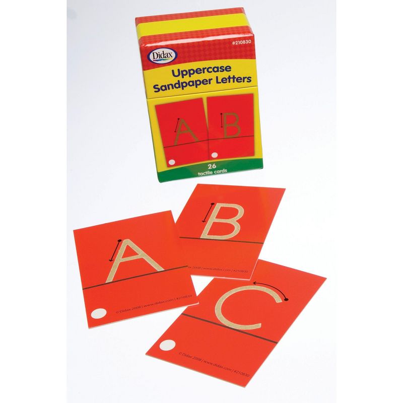 Didax Special Needs Fine Uppercase Tactile Sandpaper Letters, Gr PreK-1, Set of 26, 1 of 2