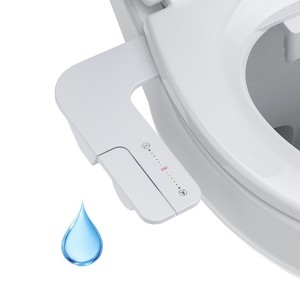 Bidet Attachment for Toilet, Self-Cleaning Dual Nozzle with Adjustable Water Pressure, Rear Wash Toilet Seat Attachment, - 1 of 4