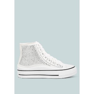 Asuka Rhinestone Embellished Ankle-Length Sneakers - 1 of 4